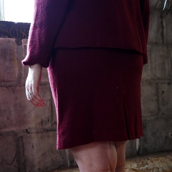 Vintage Braemar Red Wool Suit Jacket & Skirt Size M/L - Picture 5 of 9